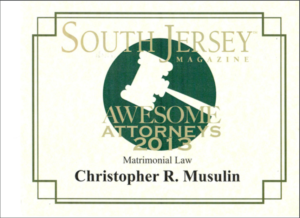 South Jersey Magazine | Awesome Attoneys 2013 | Matrimonial Law | Christopher R. Musulin