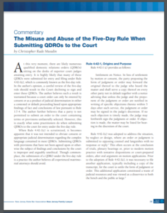 NJFL October 2017 Use of QDRO