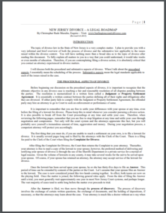 New Jersey divorce a Legal Roadmap 4-8-2015